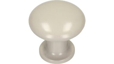 Knopf Wertingen Metall - Beige matt Pulverbeschichtung - 25 mm lang  vor weißem Hintergrund