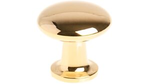 Knopf Wertingen Metall - Gold glänzend galvanisiert - 25 mm lang  vor weißem Hintergrund