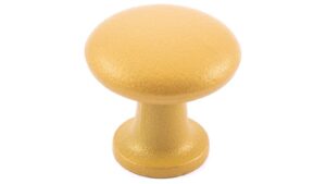 Knopf Wertingen Metall - Gold matt Pulverbeschichtung - 25 mm lang  vor weißem Hintergrund