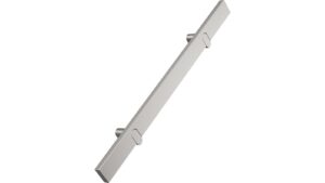 Griff REEV Aluminium - Edelstahloptik matt - 280 mm lang vor weißem Hintergrund
