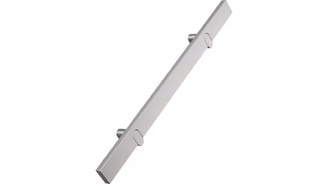 Griff REEV Aluminium - Edelstahloptik matt - 280 mm lang  vor weißem Hintergrund