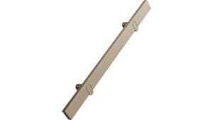 Griff REEV Aluminium - Mattiertes Messing - 280 mm lang vor weißem Hintergrund