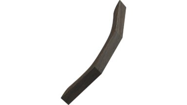 Griff RIALTO Eiche FSC 100% - Dunkelbraun - 205 mm lang vor weißem Hintergrund