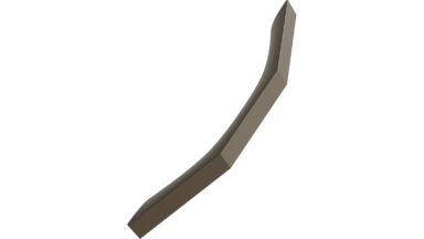 Griff RIALTO Zink - Mattbronze - 366 mm lang vor weißem Hintergrund