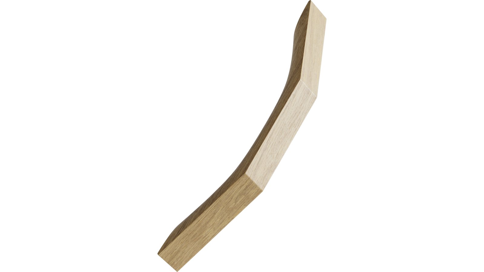 Moebelgriff-RIALTO-eiche-Holz-laenge-205-FP-001637 Griff RIALTO Eiche FSC 100% - Klar lackiert - 205 mm lang vor weißem Hintergrund