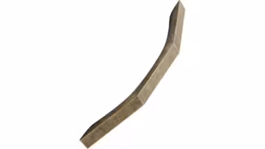 Griff RIALTO Zink - Messing antik - 206 mm lang vor weißem Hintergrund