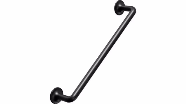Griff TANGO Zink - Schwarz matt - 182 mm lang vor weißem Hintergrund