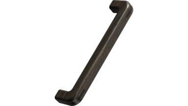 Griff TENON Eiche FSC 100% - Dunkelbraun - 336 mm lang  vor weißem Hintergrund