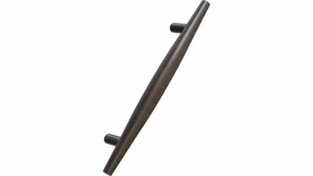 Griff TIDE Eiche FSC 100% - Dunkelbraun - 240 mm lang vor weißem Hintergrund