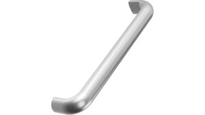 Griff VIBE Zink - Edelstahloptik - 170 mm lang  vor weißem Hintergrund