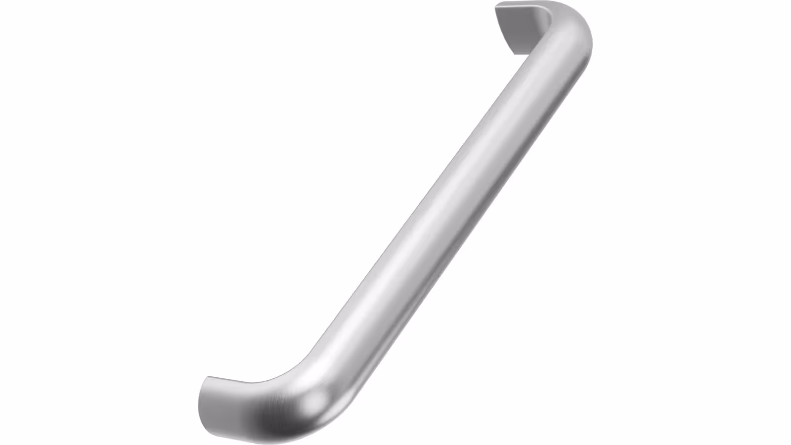 Griff VIBE Zink - Edelstahloptik - 170 mm lang  vor weißem Hintergrund