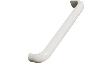 Griff VIBE Zink - Glänzend staubiges Gelb - 170 mm lang vor weißem Hintergrund
