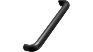Griff VIBE Zink - Schwarz matt - 170 mm lang  vor weißem Hintergrund