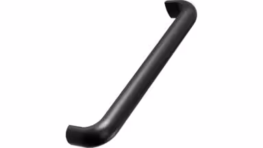 Griff VIBE Zink - Schwarz matt - 170 mm lang vor weißem Hintergrund