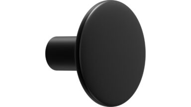 Knopf TANGO-Knob Zink - Schwarz matt - 30 mm lang vor weißem Hintergrund