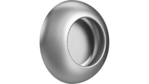Muschel VIBE-Cup Zink - Edelstahloptik - 73 mm lang  vor weißem Hintergrund