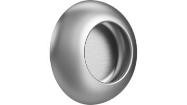 Muschel VIBE-Cup Zink - Edelstahloptik - 73 mm lang vor weißem Hintergrund
