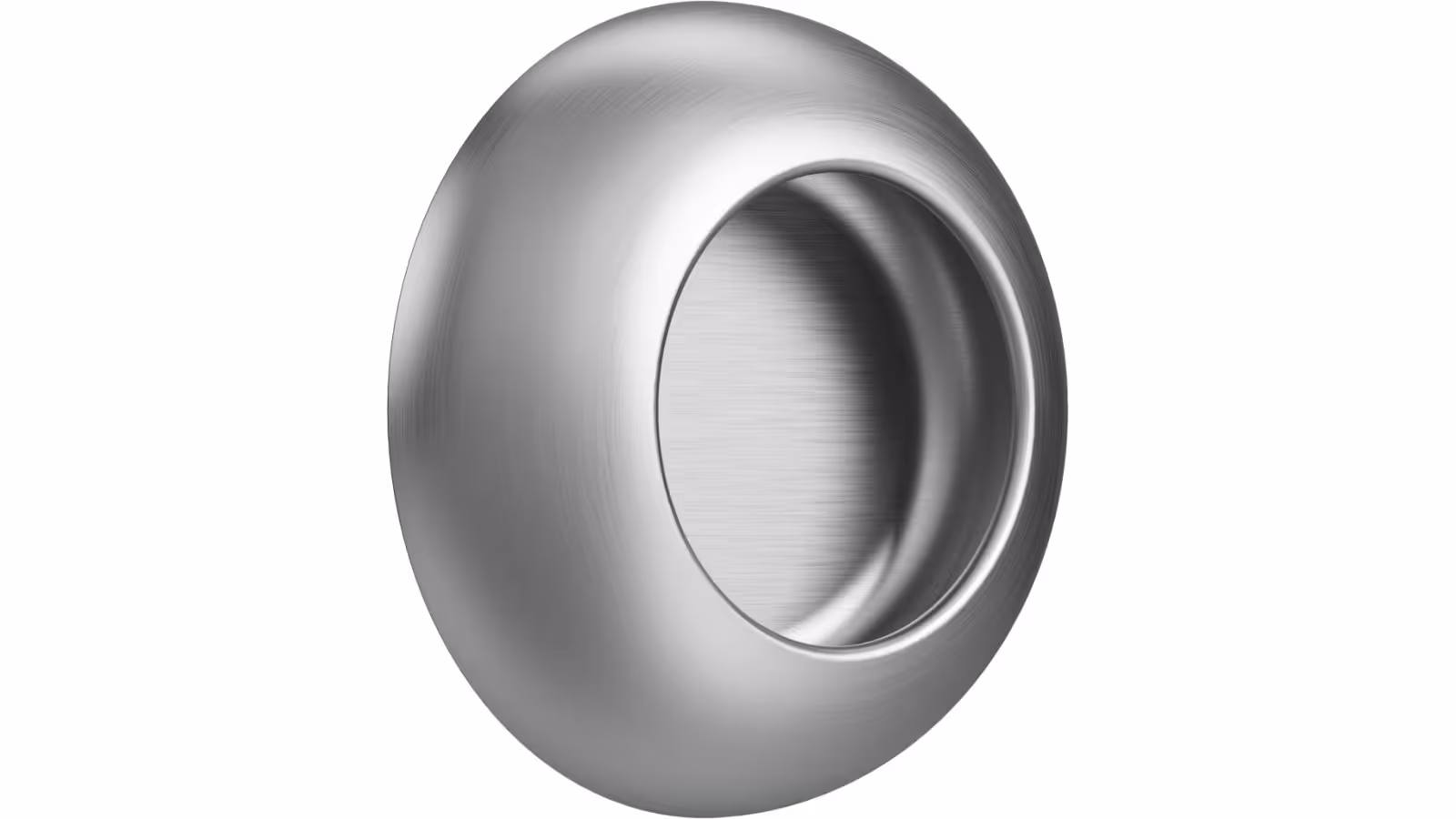 Muschel VIBE-Cup Zink - Edelstahloptik - 73 mm lang  vor weißem Hintergrund