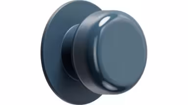 Griff COLETTE Zink - Blau - 50 mm lang vor weißem Hintergrund
