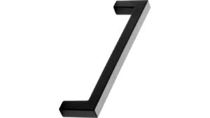 Griff SQUARE-10 OceanIX Plastix Kunststoff - Schwarz - 138 mm lang vor weißem Hintergrund