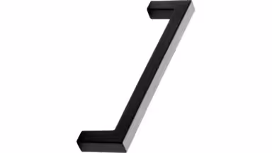 Griff SQUARE-10 OceanIX Plastix Kunststoff - Schwarz - 138 mm lang vor weißem Hintergrund