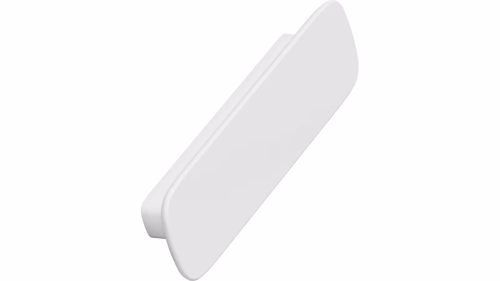 Griff TABULA Keramik - Weiß - 136 mm lang vor weißem Hintergrund