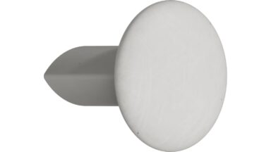 Griff VOLUMI-KNOB OceanIX Plastix Kunststoff - Beige - 30 mm lang  vor weißem Hintergrund