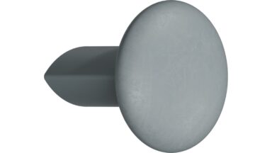 Griff VOLUMI-KNOB OceanIX Plastix Kunststoff - Blau - 30 mm lang vor weißem Hintergrund