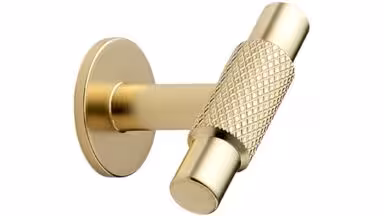 Knopf MANOR-T Zink - Gold - 54 mm lang  vor weißem Hintergrund