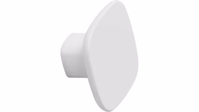 Knopf TABULA-KNOB Keramik - Weiß - 40 mm lang  vor weißem Hintergrund