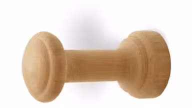 Haken Bedburg-Hau Holz buche roh - 49 mm lang  vor weißem Hintergrund