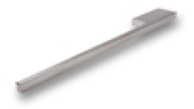 Handtuchhalter Planegg Aluminium chrom glänzend - 300 mm lang vor weißem Hintergrund