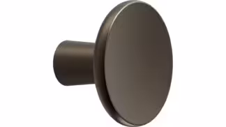 Knopf TERRA-KNOB Zink - Mattbronze - 37 mm lang  vor weißem Hintergrund