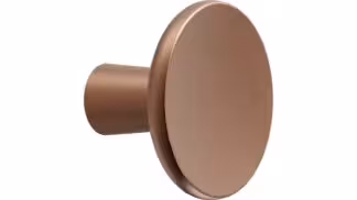 Knopf TERRA-KNOB Zink - Gebürstetes Kupfer - 37 mm lang  vor weißem Hintergrund