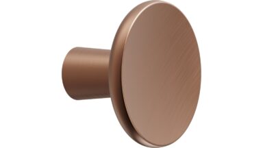 Knopf TERRA-KNOB Zink - Gebürstetes Kupfer - 37 mm lang vor weißem Hintergrund