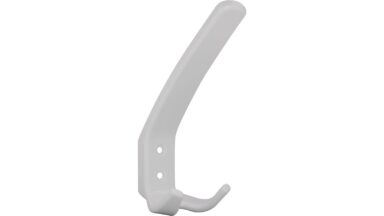 Haken Kiel Kunststoff weiß - 150 mm lang  vor weißem Hintergrund