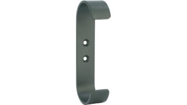 Haken Lienen Stahl Steingrün - 100 mm lang vor weißem Hintergrund