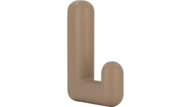 Haken Mainaschaff Druckguss Beigebraun - 65 mm lang vor weißem Hintergrund