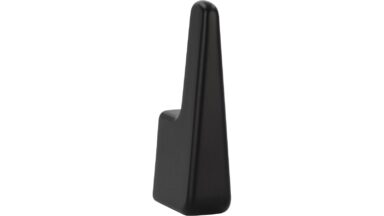 Haken Obernburg Druckguss Schwarz matt - 50 mm lang  vor weißem Hintergrund
