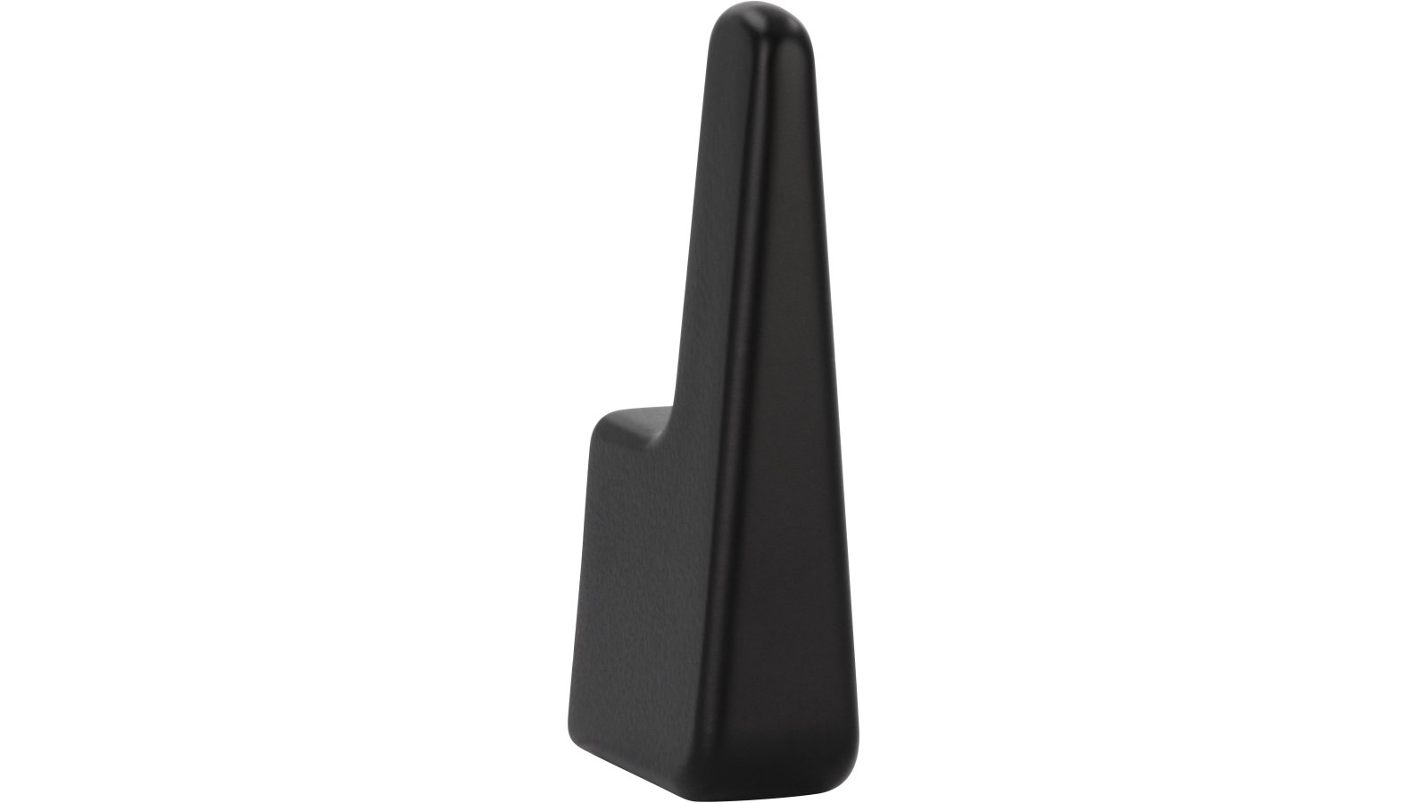 Haken Obernburg Druckguss Schwarz matt - 50 mm lang  vor weißem Hintergrund