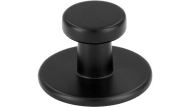 Haken Reichelsheim Druckguss Schwarz matt, 3 Stück - 25 mm lang  vor weißem Hintergrund