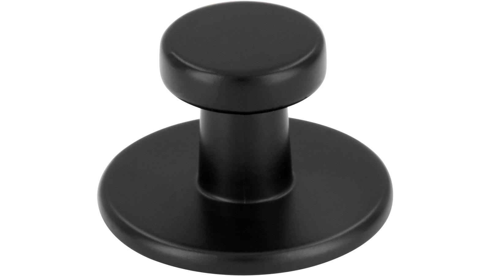 Haken Reichelsheim Druckguss Schwarz matt, 3 Stück - 25 mm lang vor weißem Hintergrund