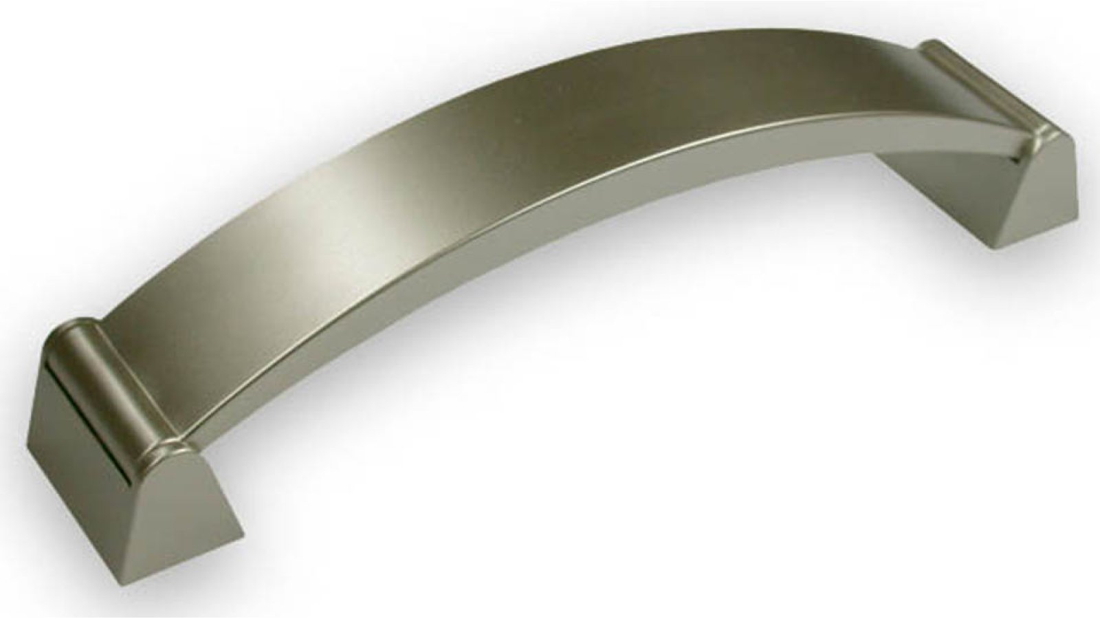 Griff Durmersheim Kunststoff metallisiert nickel - 144 mm lang vor weißem Hintergrund