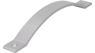Griff Elsterwerda Aluminium matt - 200 mm lang  vor weißem Hintergrund