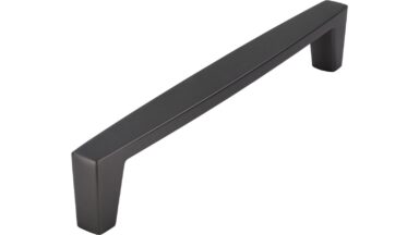 Griff Fehrbellin Druckguss Schwarzchrom matt - 170 mm lang  vor weißem Hintergrund
