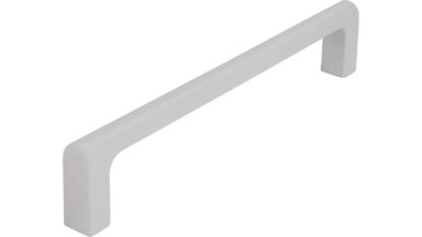 Griff Ilvesheim Druckguss Weiß matt - 170 mm lang  vor weißem Hintergrund