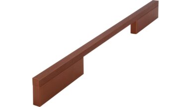 Griff Wendlingen Aluminium Bronze dunkel gebürstet - 284 mm lang  vor weißem Hintergrund