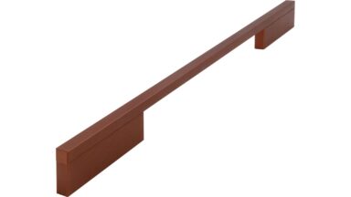 Griff Wendlingen Aluminium Bronze dunkel gebürstet - 348 mm lang  vor weißem Hintergrund