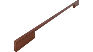 Griff Wendlingen Aluminium Bronze dunkel gebürstet - 508 mm lang  vor weißem Hintergrund