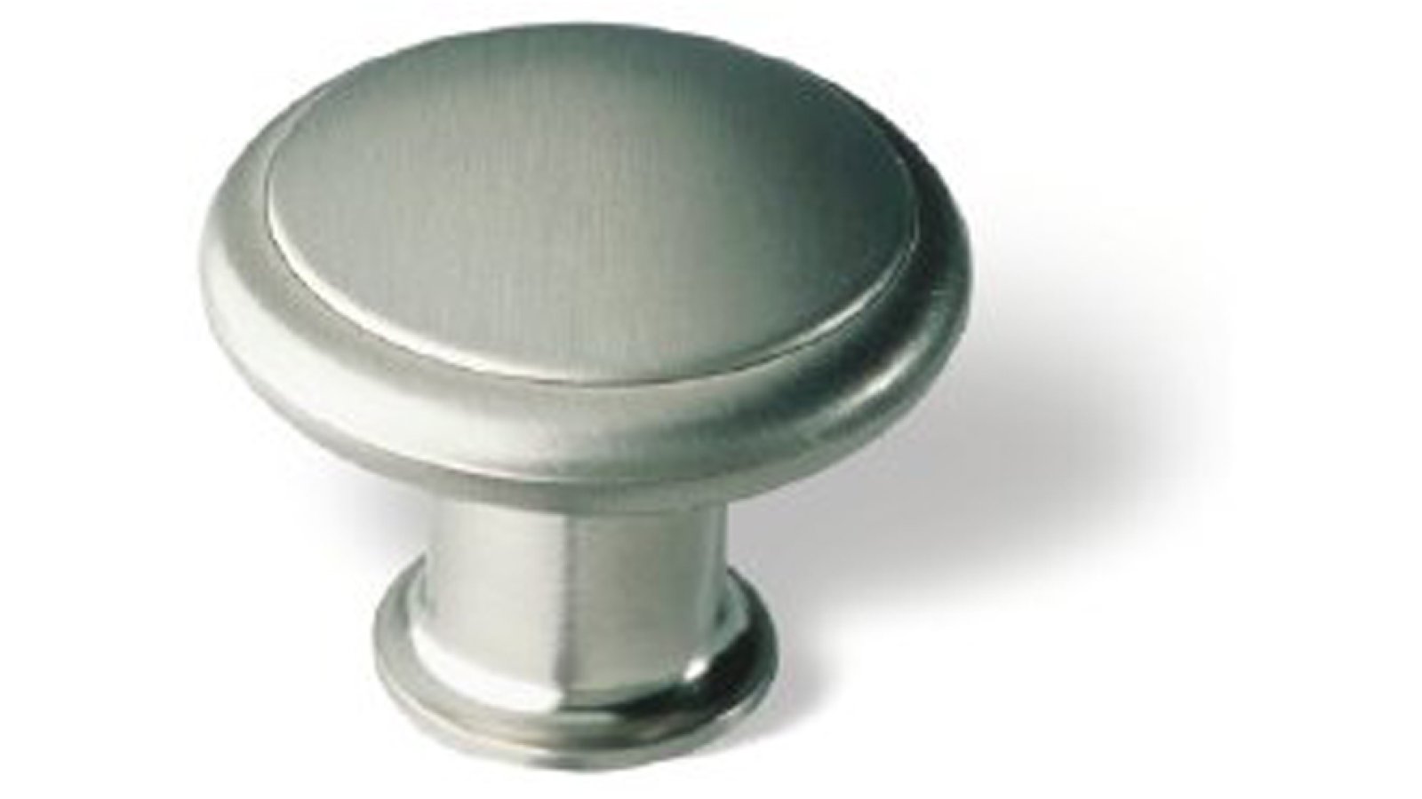 Knopf + Einlage Saterland Kunststoff nickel matt gebürstet - 30 mm lang vor weißem Hintergrund